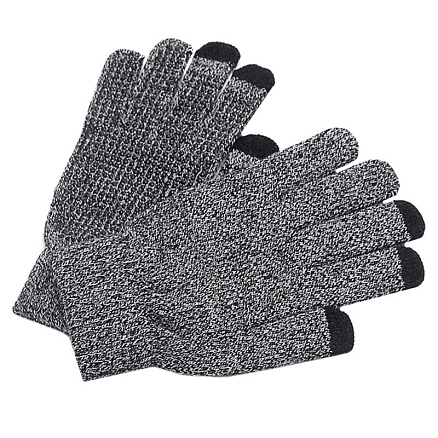 Перчатки трикотажные для емкостных дисплеев Greengo (Польша) N-06 черно-серые