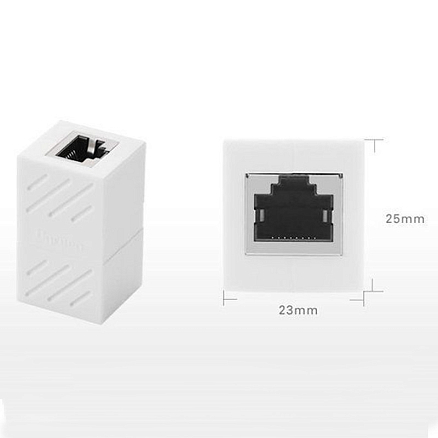 Переходник RJ45 - RJ45 (мама - мама) Ugreen NW114 белый