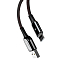 Кабель USB - Lightning для зарядки iPhone 1 м 2.4А плетеный Baseus X-Type черный