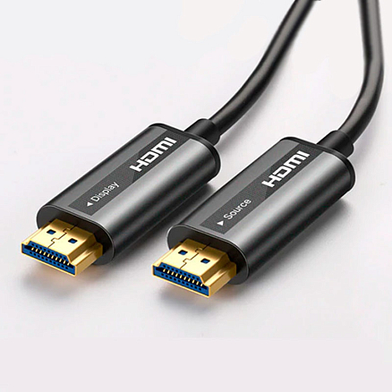 Кабель HDMI - HDMI (папа - папа) оптический длина 10 м версия 2.0 4K 60Hz Ugreen HD132 черный