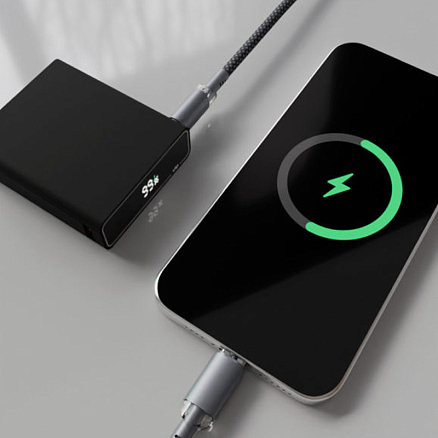 Внешний аккумулятор VLP B-Energy с дисплеем 10000мАч (USB, Type-C, быстрая зарядка PD, QC, 30Вт) черный