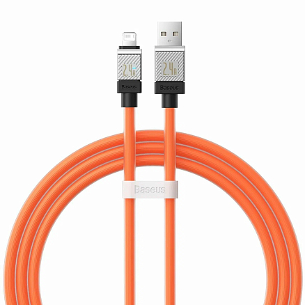 Кабель USB - Lightning для зарядки iPhone 2 м 2.4A Baseus CoolPlay CAKW000507 оранжевый