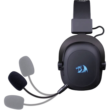 Наушники беспроводные Redragon Zeus Pro полноразмерные с микрофоном и RGB подсветкой игровые черно-красные