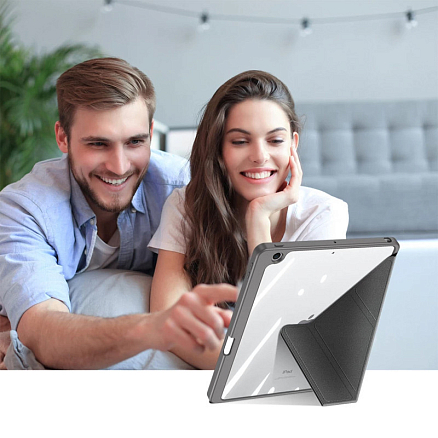 Чехол для iPad 10.9 2022 гибридный - книжка Dux Ducis Magi серый