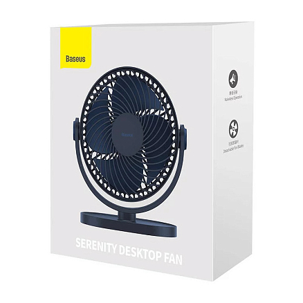 Вентилятор портативный настольный Baseus Serenity Desktop Fan синий