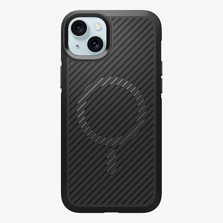 Чехол для iPhone 15 гелевый Spigen Core Armor MagFit матовый черный
