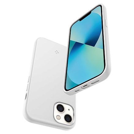 Чехол для iPhone 13 mini силиконовый Spigen Silicone Fit белый