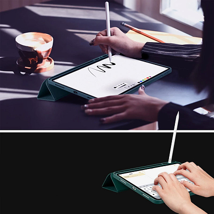 Чехол для iPad Pro 11, Pro 11 2020, Pro 11 2021 книжка Spigen Urban Fit темно-бирюзовый