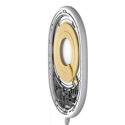 Беспроводная магнитная зарядка MagSafe для iPhone 15W с Type-C Baseus Light BS-W518 WXQJ-02 белая