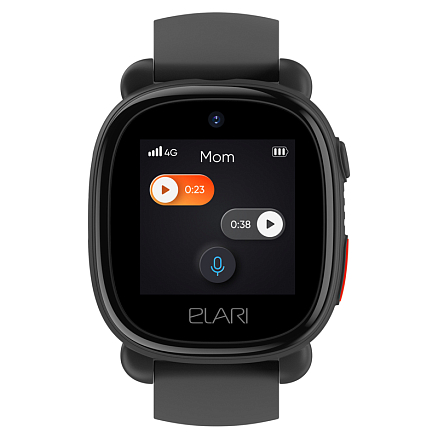 Детские умные часы с видеозвонками, GPS и Wi-Fi трекером Elari KidPhone 4G Lite черные