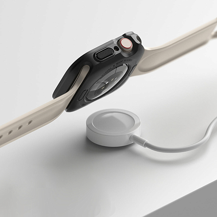 Чехол для Apple Watch 7 45 мм гелевый Ringke Air черный