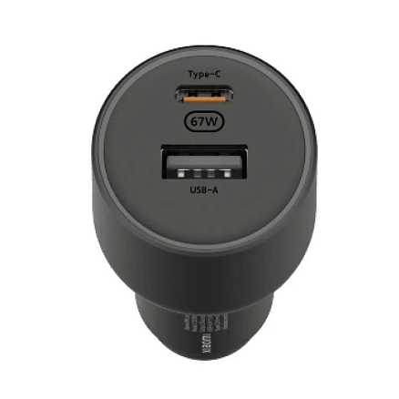 Зарядное устройство автомобильное с USB и Type-C входами 67W 2.5A Xiaomi BHR6814GL черное