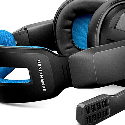 Наушники Sennheiser GSP 300 полноразмерные с микрофоном игровые черно-синие