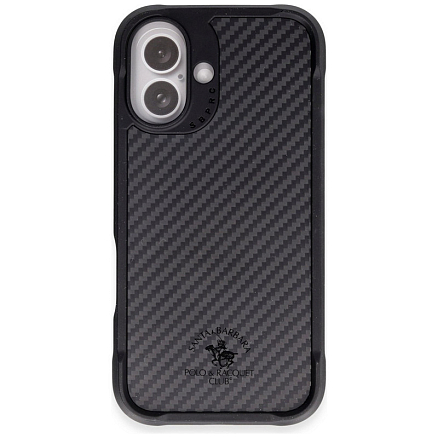 Чехол для iPhone 16 гибридный Santa Barbara Polo & Racquet Club Elvis черный