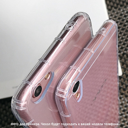 Чехол для Honor 8X гелевый с загибом на экран Costa Line прозрачный