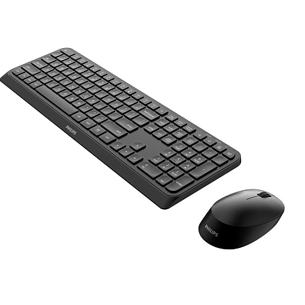 Набор клавиатура и мышь беспроводной Philips SPT6324 (русские буквы) черный