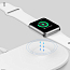 Беспроводная зарядка 2-в-1 для телефона и Apple Watch Baseus Smart (быстрая зарядка) белая
