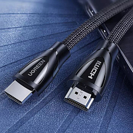 Кабель HDMI - HDMI (папа - папа) длина 5 м версия 2.1 8K 60Hz плетеный Ugreen HD140 черный
