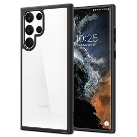 Чехол для Samsung Galaxy S22 Ultra гибридный Spigen Ultra Hybrid прозрачно-черный
