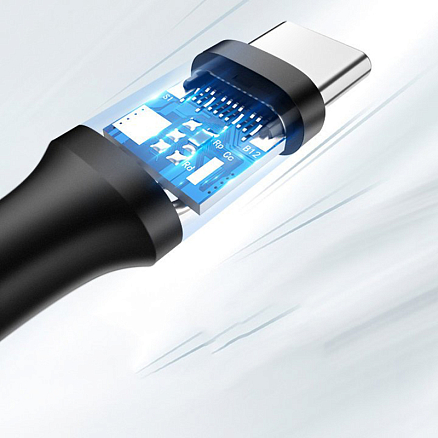 Кабель Type-C - USB длина 0,5 м 3A Ugreen US287-60115 (быстрая зарядка QC 3.0) черный