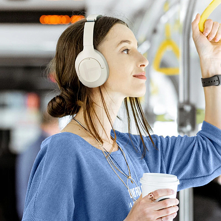 Наушники беспроводные Haylou S35 полноразмерные с активным шумоподавлением белые