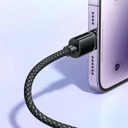 Кабель USB - Lightning для зарядки iPhone 1,2 м 3A 12W плетеный McDodo CA-3640 черный