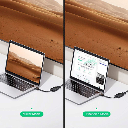 Преобразователь HDMI - VGA (папа - мама) с кабелем Ugreen CM270 черный