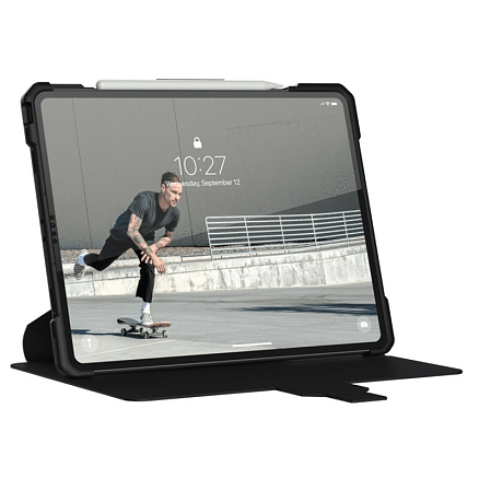 Чехол для iPad Pro 12.9 2018 гибридный для экстремальной защиты - книжка Urban Armor Gear UAG Metropolis черный