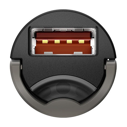 Зарядное устройство автомобильное с USB входом 5A 30W и разъемом прикуривателя Baseus Tiny Star Mini (быстрая зарядка QC 4, PD) серое