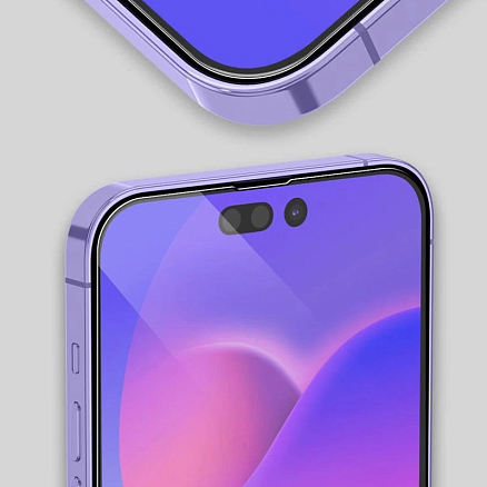 Защитное стекло для iPhone 14 Pro на весь экран противоударное WhiteStone Dome Glass EZ прозрачное 3 шт.