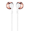 Наушники JBL Tune 205 вкладыши с микрофоном и плоским проводом белые с розовым золотом