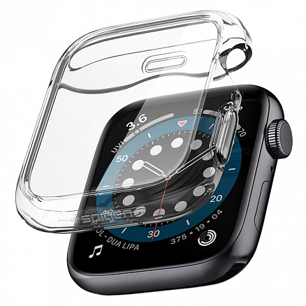 Чехол для Apple Watch 44 мм гибридный Spigen Ultra Hybrid прозрачный