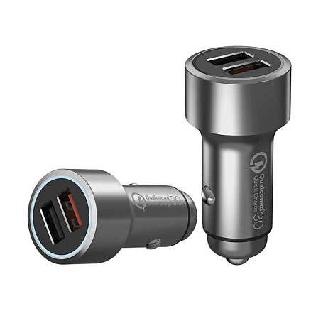 Зарядное устройство автомобильное с двумя USB входами 3А Xiaomi 70mai Midrive CC02 (быстрая зарядка QC 3.0)