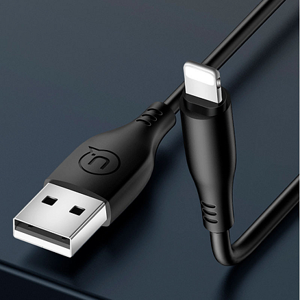 Кабель USB - Lightning для зарядки iPhone 1 м 2А Usams U18 черный
