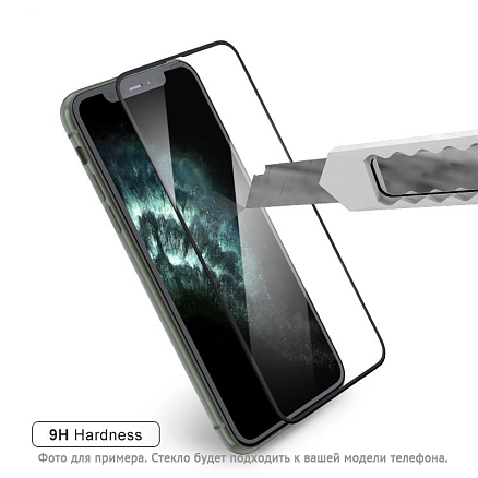 Защитное стекло для iPhone X, XS, 11 Pro на весь экран противоударное Mocoll Platinum 3D черное