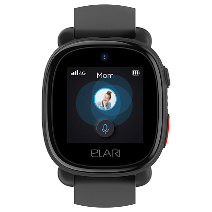 Детские умные часы Elari KidPhone 4G Lite (черный)