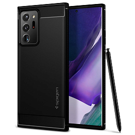 Чехол для Samsung Galaxy Note 20 Ultra гелевый Spigen Rugged Armor черный