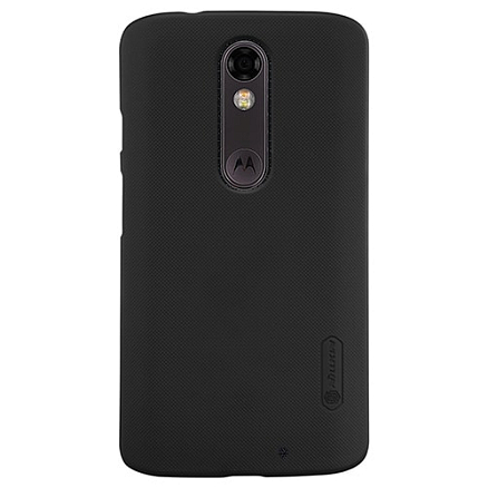 Чехол для Motorola Moto X Force пластиковый тонкий Nillkin Super Frosted черный