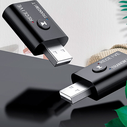 Bluetooth аудио адаптер (ресивер + трансмиттер) 3,5 мм в USB порт Comfast CF-M33 V5.0