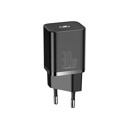 Зарядное устройство сетевое Type-C 30W Baseus Super Si CCSUP-J01 (быстрая зарядка PD) черное