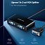 Переходник (преобразователь) 1xVGA - 2xVGA (папа - мама, мама) 0.9 м Ugreen черный