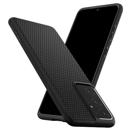 Чехол для Samsung Galaxy S21 Ultra гелевый Spigen SGP Liquid Air матовый черный