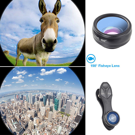 Объектив для телефона универсальный 6-в-1: Telephoto 16Х, Fisheye, Wide-Angle, Macro и 2 фильтра Apexel APL-JS16 + штатив для телефона