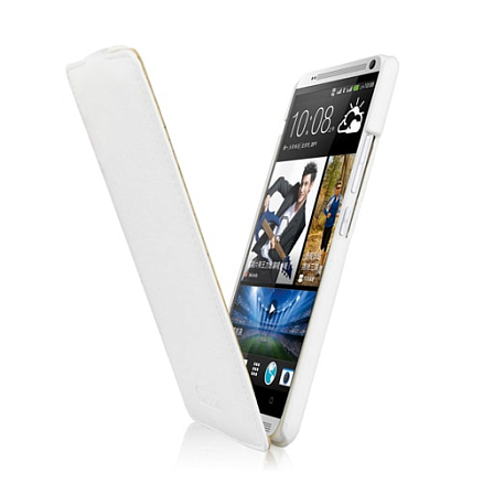 Чехол для HTC One Max кожаный - блокнот iMuca Concise белый