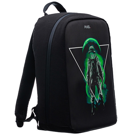 Умный рюкзак PIXEL Max с LED экраном и отделением для ноутбука до 15,6 дюйма черный