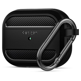 Чехол для AirPods Pro гелевый Spigen SGP Rugged Armor черный