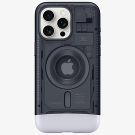 Чехол для iPhone 15 Pro гибридный для экстремальной защиты Classic C1 MagFit серый