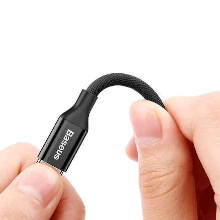 Кабель USB - MicroUSB для зарядки 1 м 2A плетеный Baseus Yiven черный