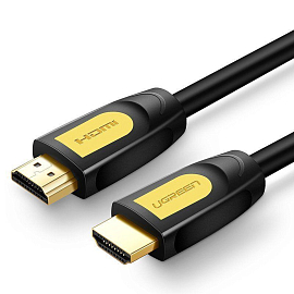 Кабель HDMI - HDMI (папа - папа) длина 3 м версия 1.4 3D Ugreen HD101 желто-черный
