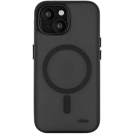 Чехол для iPhone 15 гибридный uBear Cloud Mag Magsafe прозрачно-черный